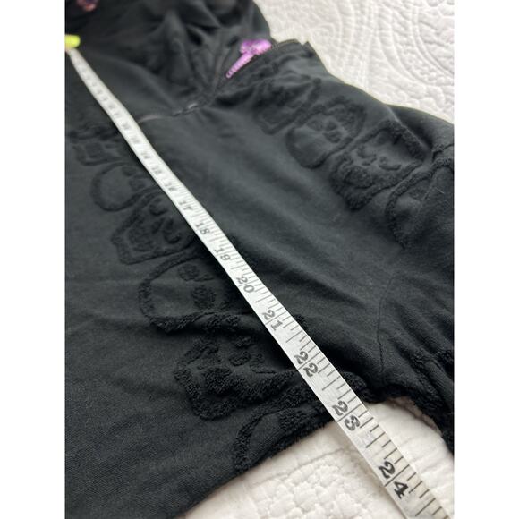 CLOAK brand Skulls Jumpsuit Size Large Black Oversized Full Zip Gaming Halloween - Picture 4 of 6